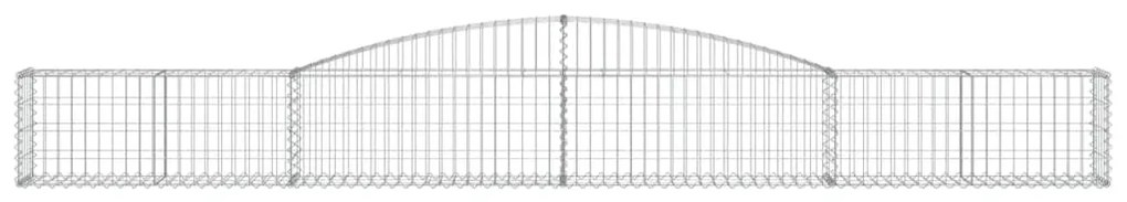 Cestos gabião arqueados 4 pcs 400x30x40/60 cm ferro galvanizado