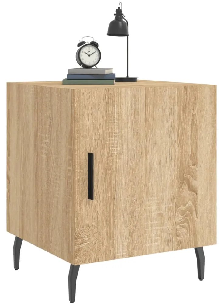 Mesa cabeceira 2pcs 40x40x50cm deriv. madeira carvalho sonoma
