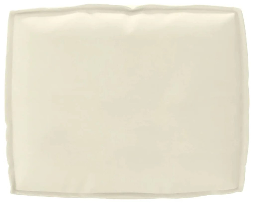 Conjunto de Almofadas de Palete 2 Peças Creme Tecido Oxford