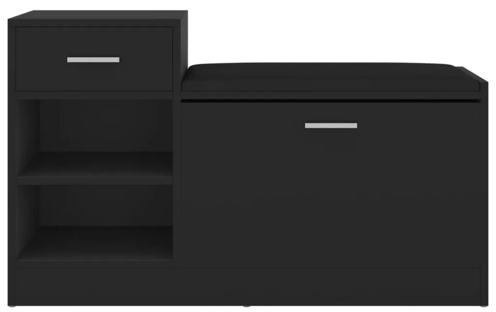 Banco sapateira 94,5x31x57 cm derivados de madeira preto
