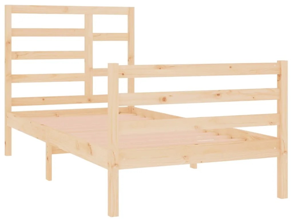 Estrutura de cama solteiro 90x190 cm madeira maciça