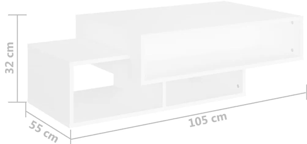 Mesa de centro 105x55x32 cm derivados de madeira branco