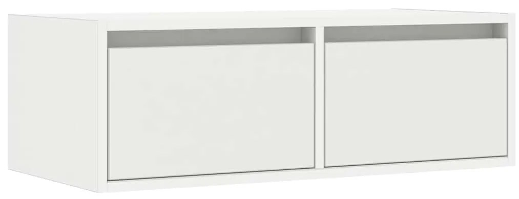 Móvel de TV com luzes LED 75x35,5x25 cm branco