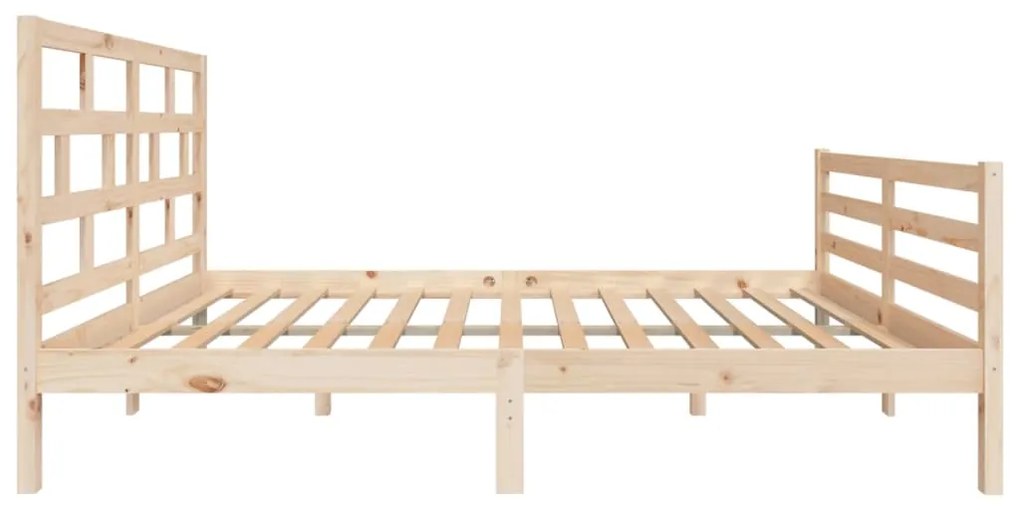 Estrutura de cama 140x200 cm madeira de pinho maciça