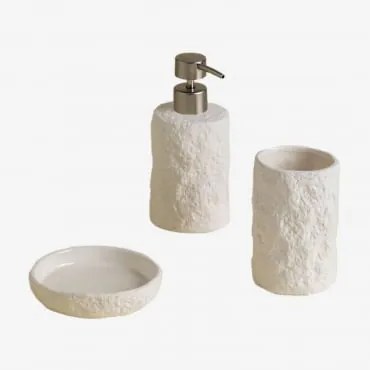 Conjunto De Casa De Banho Em Grés Zolave Cinza Cromado - Sklum