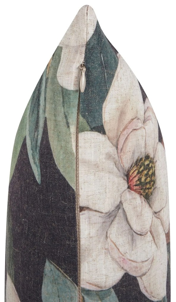 Conjunto de 2 almofadas decorativas com padrão floral preto 45 x 45 cm ZAHRIYE Beliani