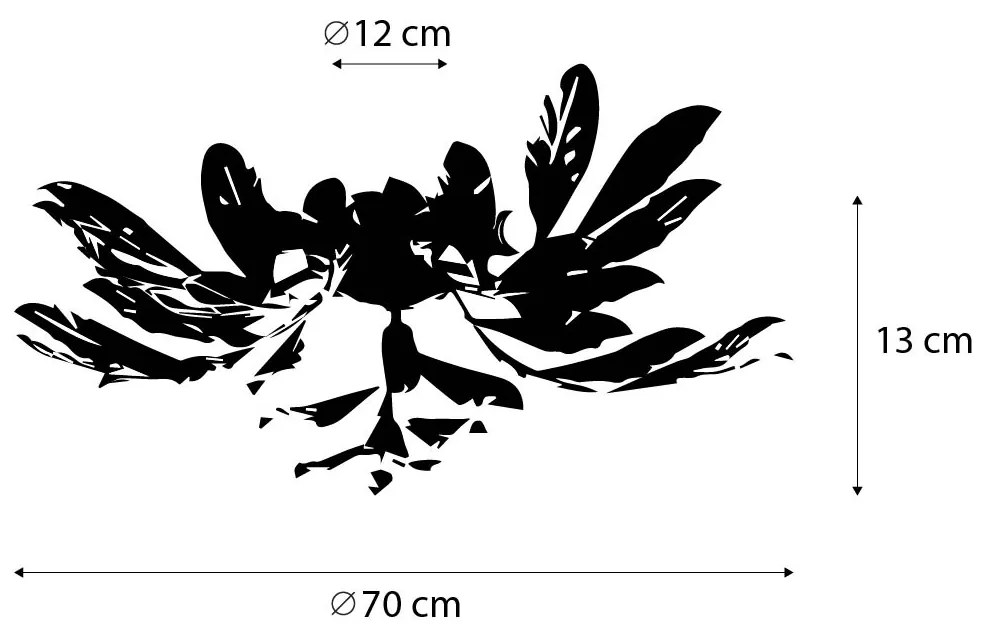 Candeeiro de teto vintage ouro antigo 5 luzes - Linden