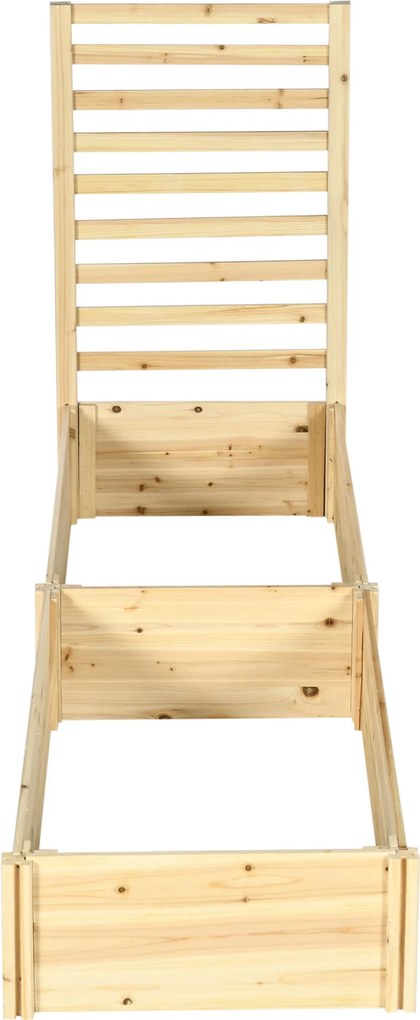 Floreira com treliça, 230 L x 60 L x 110 A cm, efeito de madeira natural