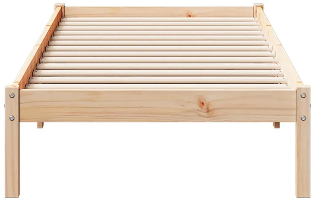 Cama extra longa sem colchão 80x220 cm madeira de pinho maciça