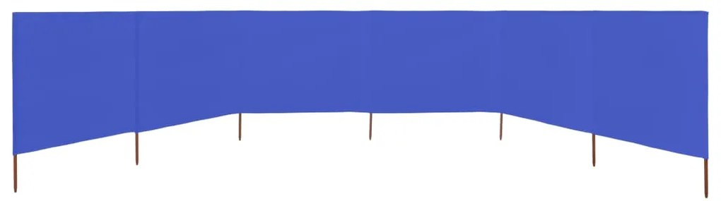 Para-vento com 6 painéis em tecido 800x80 cm azul-ciano