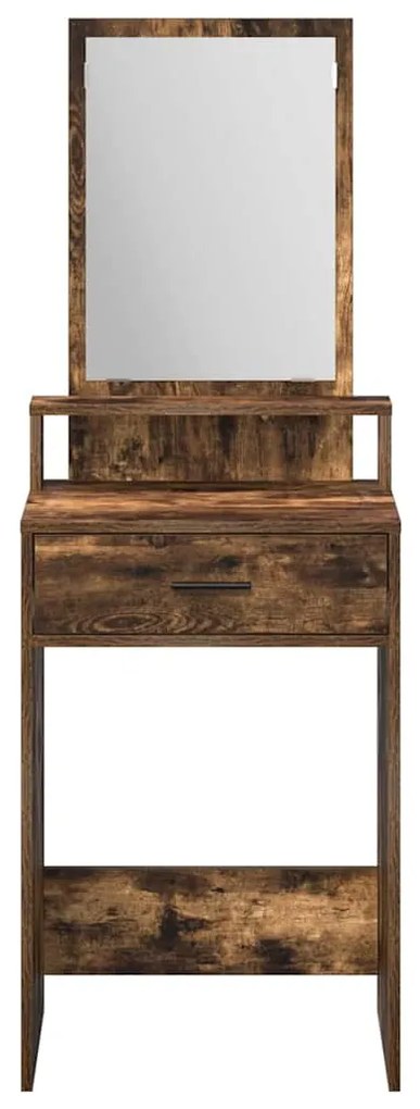 Mesa de Maquilhagem vidaXL com Gavetas em Carvalho Fumado 50x41x140 cm