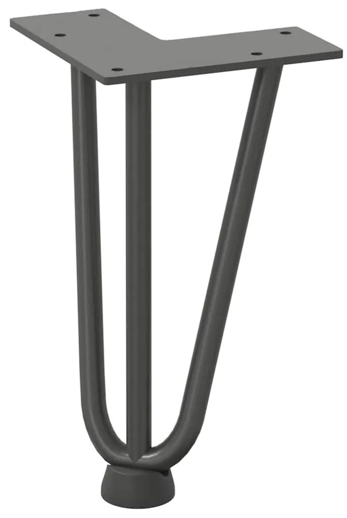 Pernas de grampo para mesa de centro 4 peças antracite 20 cm aço maciç