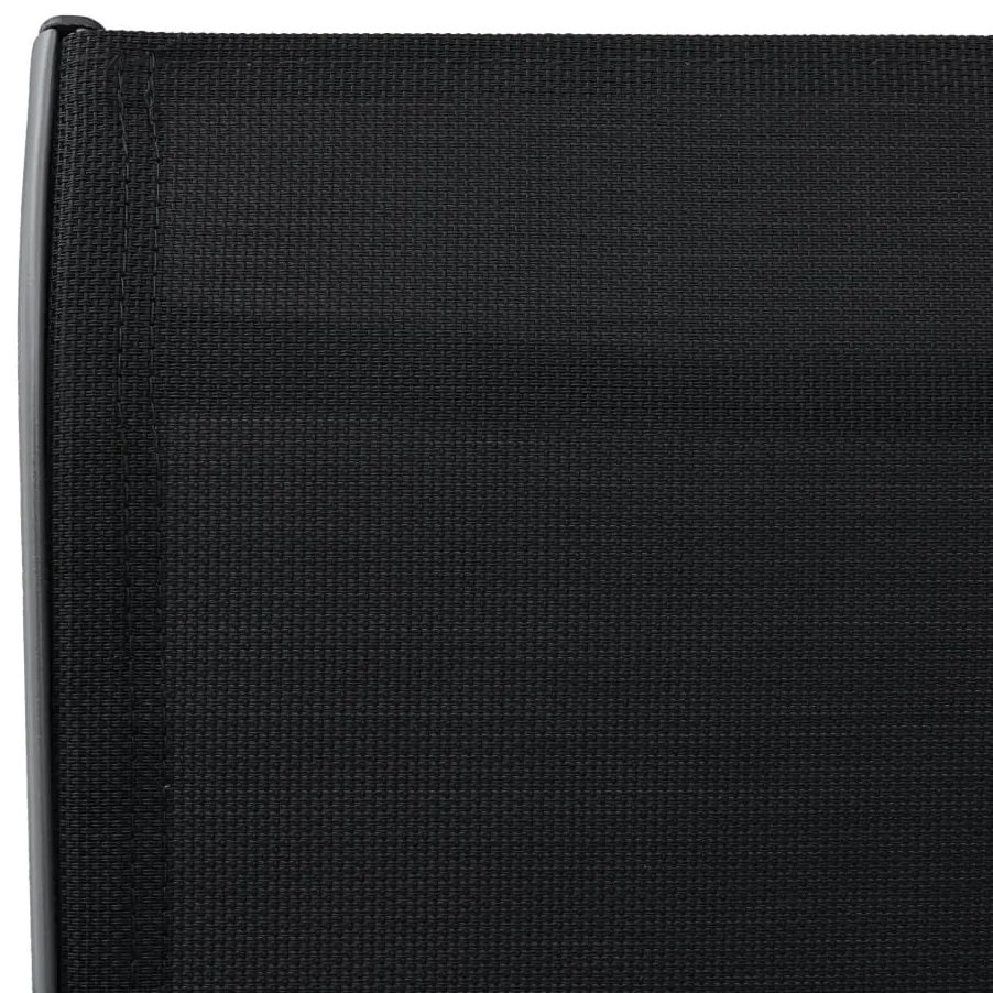Cadeiras de bar para jardim 4 pcs textilene preto