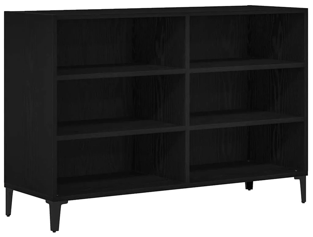Sideboard vidaXL Carvalho Preto 103,5x35x70 cm de madeira de engenhari