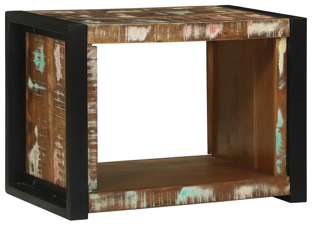 vidaXL Cubo de Parede Castanho Madeira Reforçada Sólida