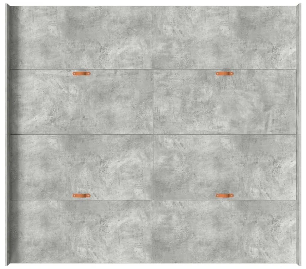 Estrado de cama com arrumação Cinzento cimento 200 x 200 cm