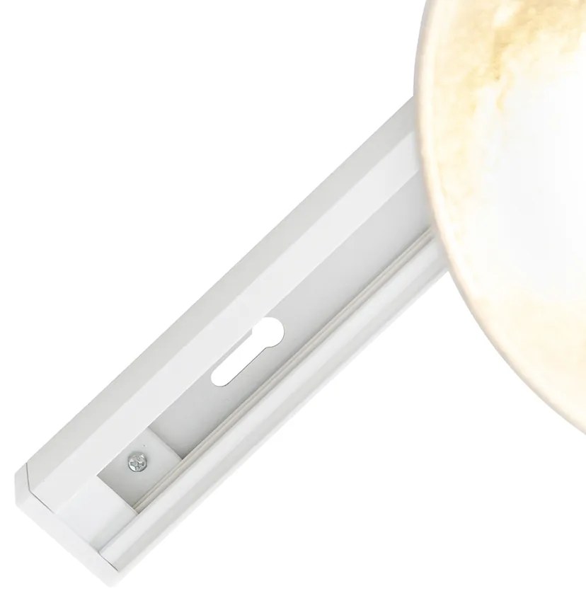 Sistema de calhas monofásico com 6 focos brancos ajustáveis - Magnax Jeana