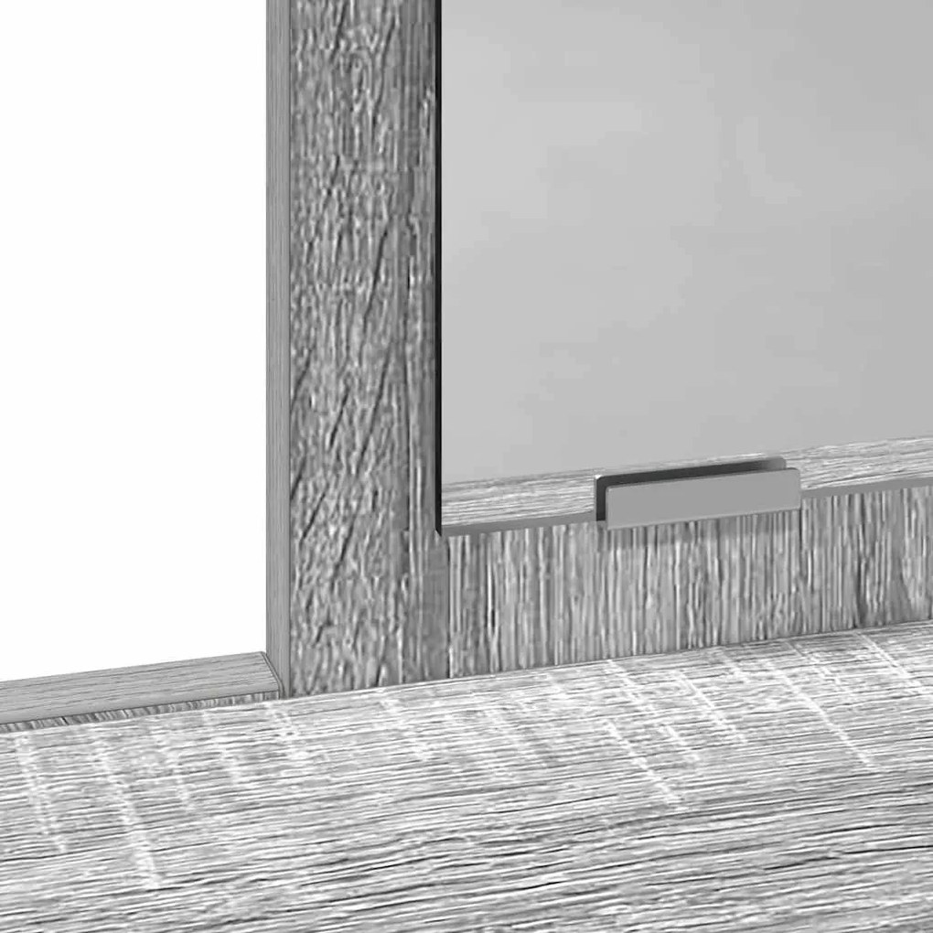 Mesa de Maquilhagem Cinzenta Sonoma com Gavetas 79x41x140 cm