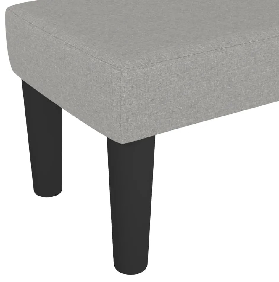 Banco 70x30x30 cm tecido cinzento-claro