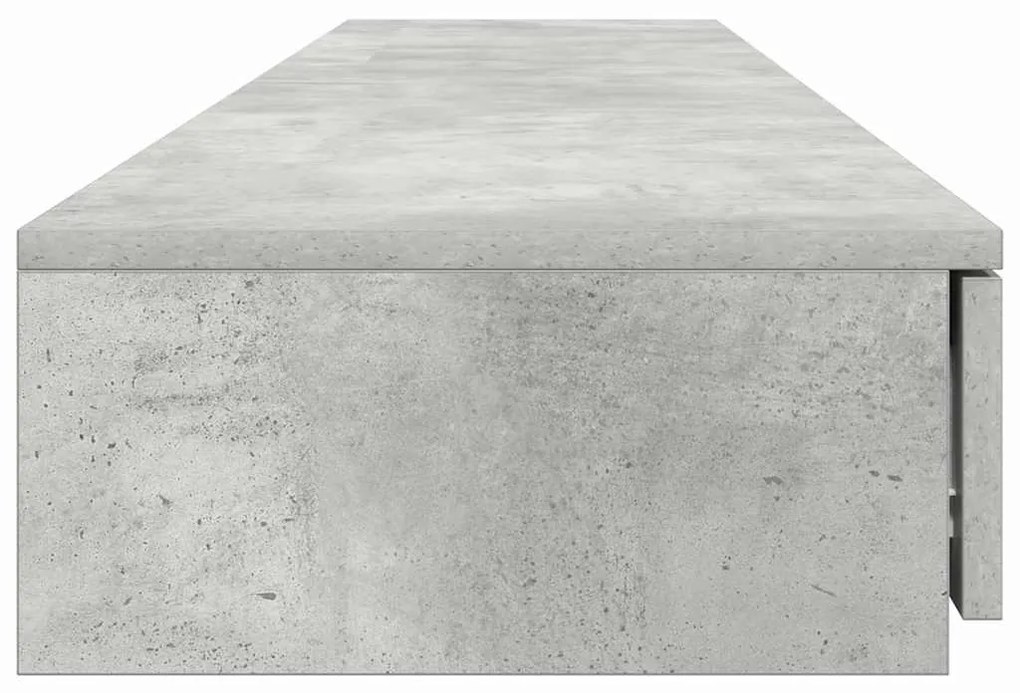 Gavetas para cama vidaXL Cinza Concreto 200x36,5x16,5 cm Madeira de En
