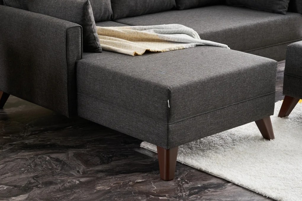 Sofá-Cama de Canto Bella – Antracite – 205 cm x 85 cm x 81 cm