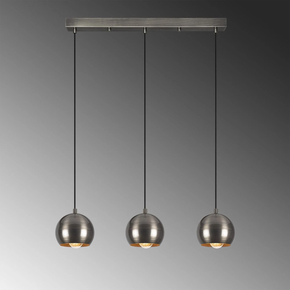 Candeeiro de Teto Berceste – Platina – 65 x 15 cm