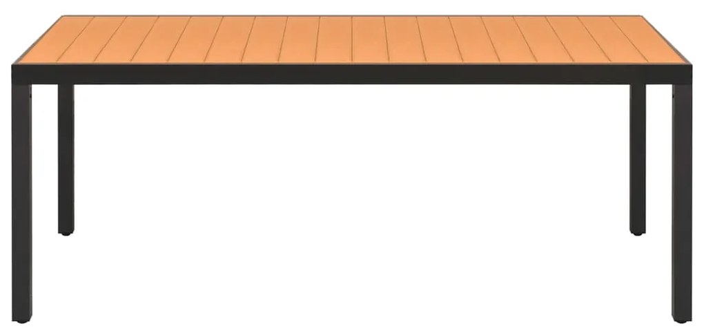 9 pcs conjunto de jantar para jardim alumínio preto