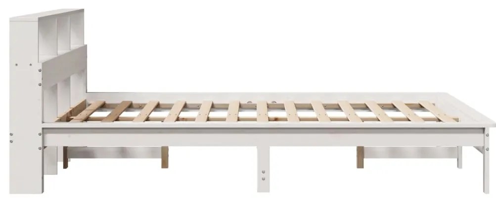 Cama sem colchão 140x190 cm madeira de pinho maciça branco