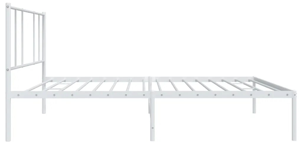 Estrutura de cama em metal com cabeceira 107x203 cm branco