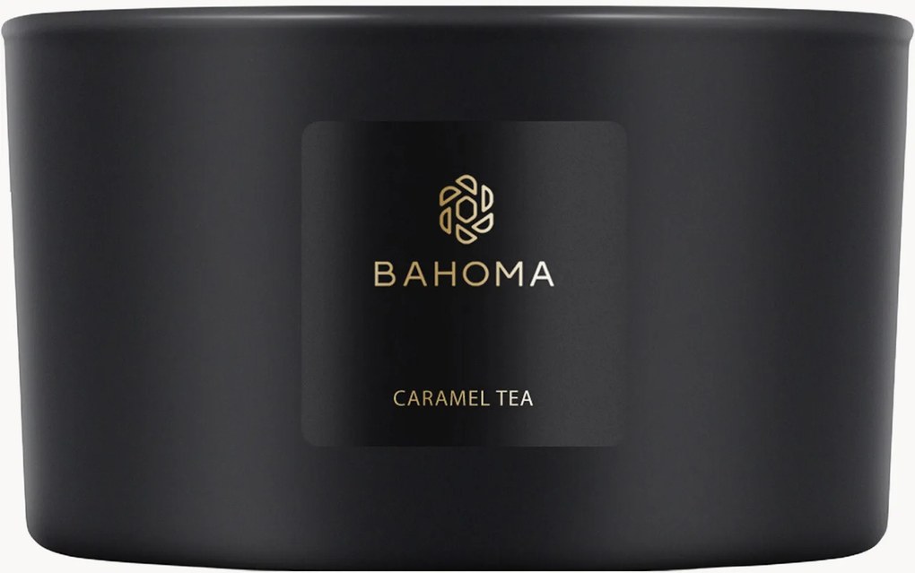 Vela perfumada com três pavios Caramel Tea (bergamota, tangerina, cardamomo)