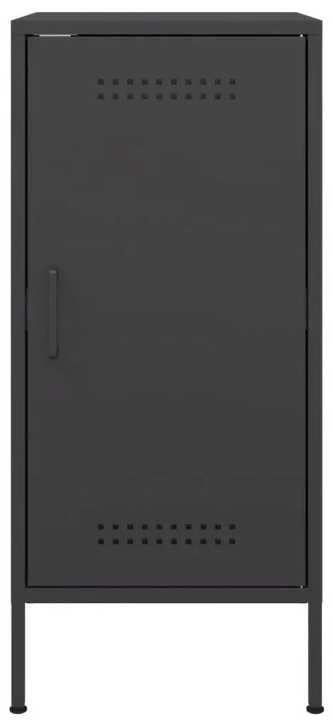 Aparadores 2 pcs 36x39x79 cm aço preto