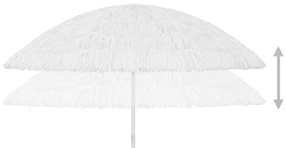 Guarda-sol de praia Hawaii 300 cm branco