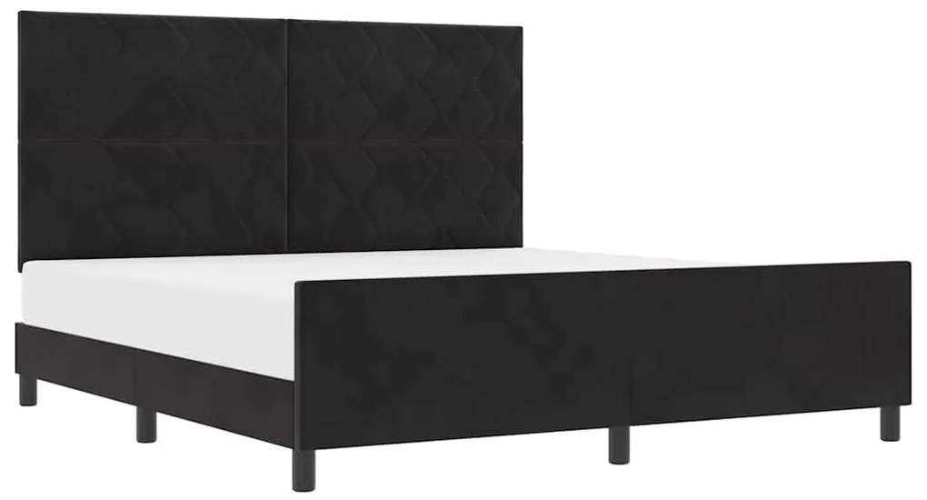 Estrutura de Cama vidaXL Preta 180x200 cm Veludo