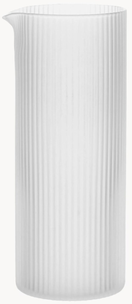 Jarro de vidro artesanal com relevo canelado Ripple, 400 ml