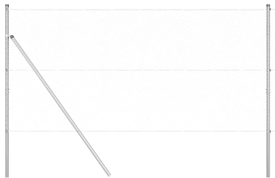 Conjunto de Cercas Conjunto de 2 Aço galvanizado 25 x 1,2 m