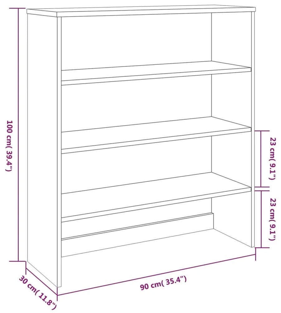 Tampo p/ armário alto HAMAR 90x30x100 pinho maciço cinza-escuro