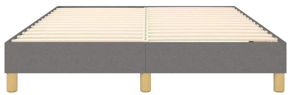 Estrutura de cama sem colchão 140x190 cm tecido cinzento-escuro