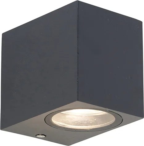 Candeeiro de parede moderno cinzento escuro IP44 - Baleno