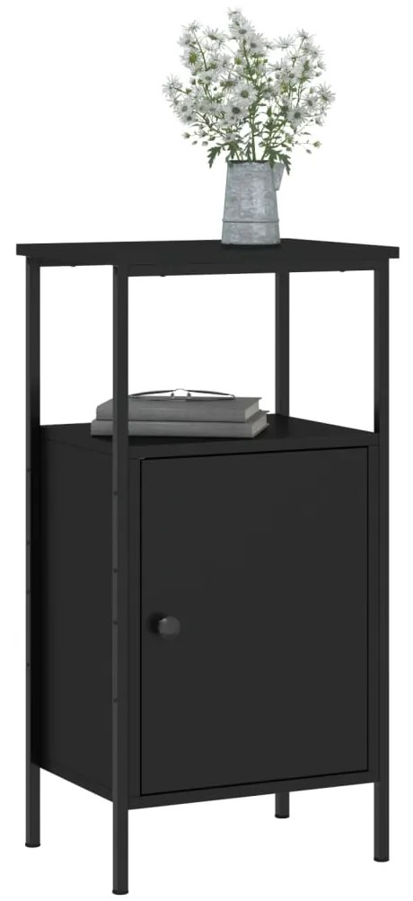 Mesa de Cabeceira - Preto - 41x31x80 cm