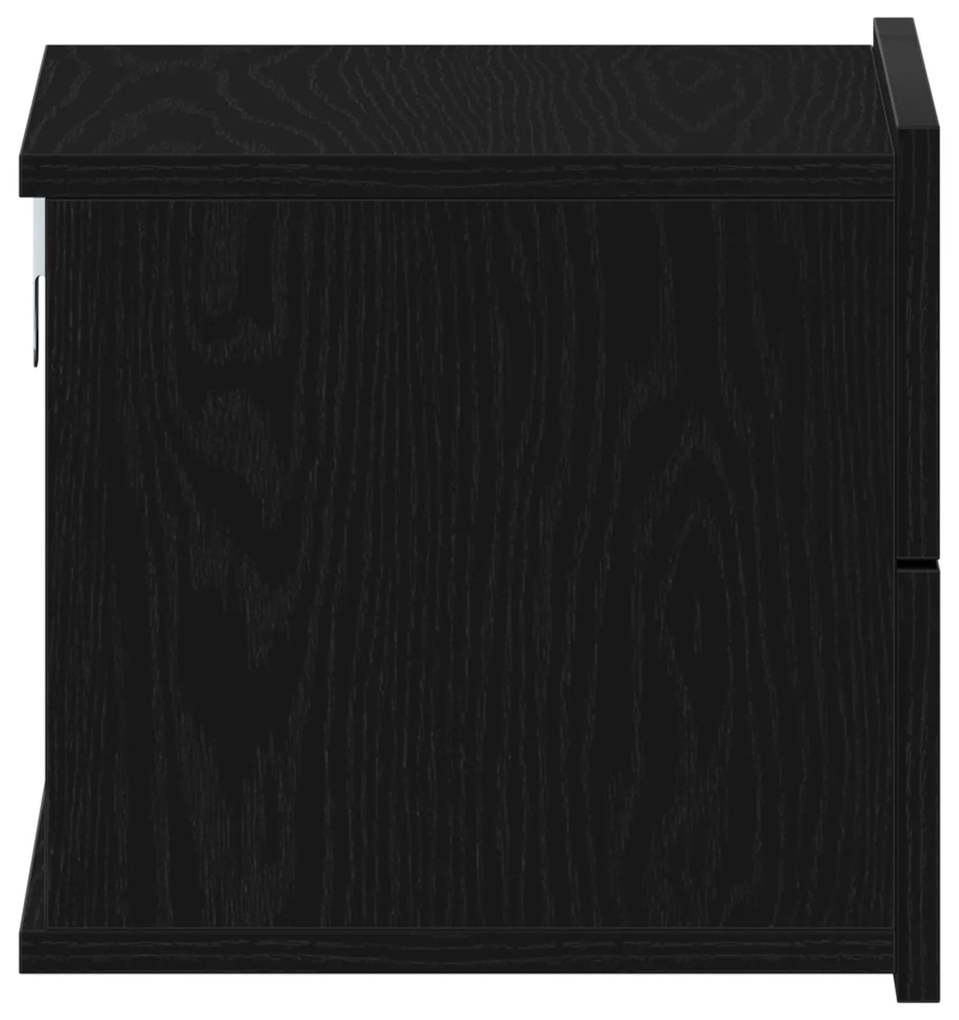 Cabeceira de Cama vidaXL Preta de Carvalho 40x30x30 cm em Madeira Comp