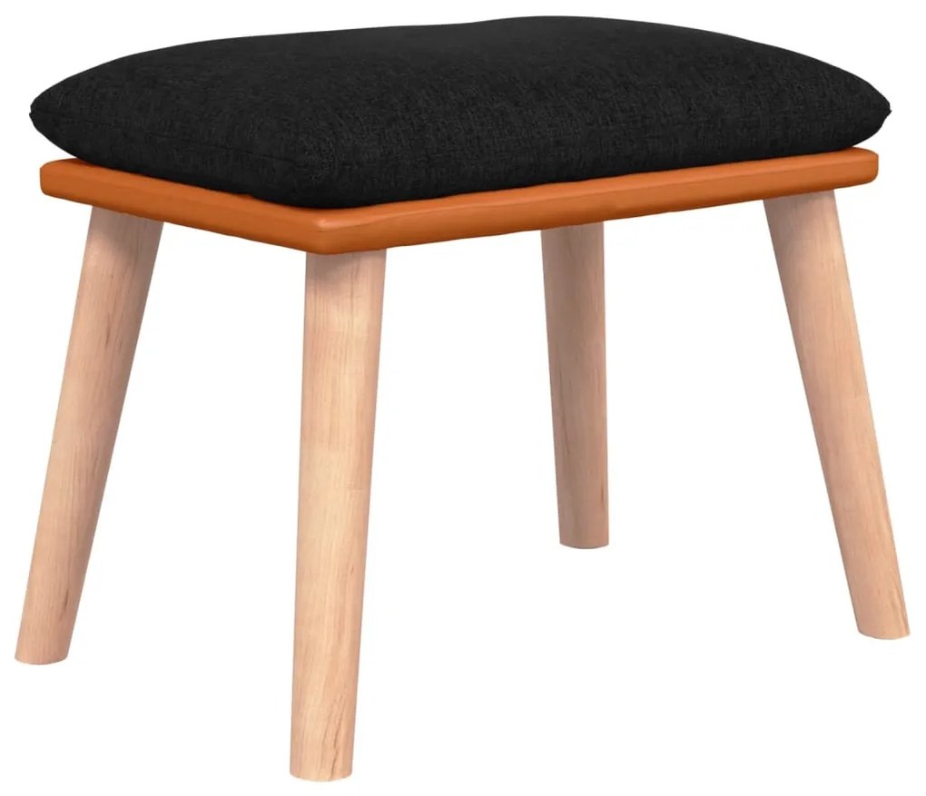 Cadeira de baloiço com banco tecido cor preto