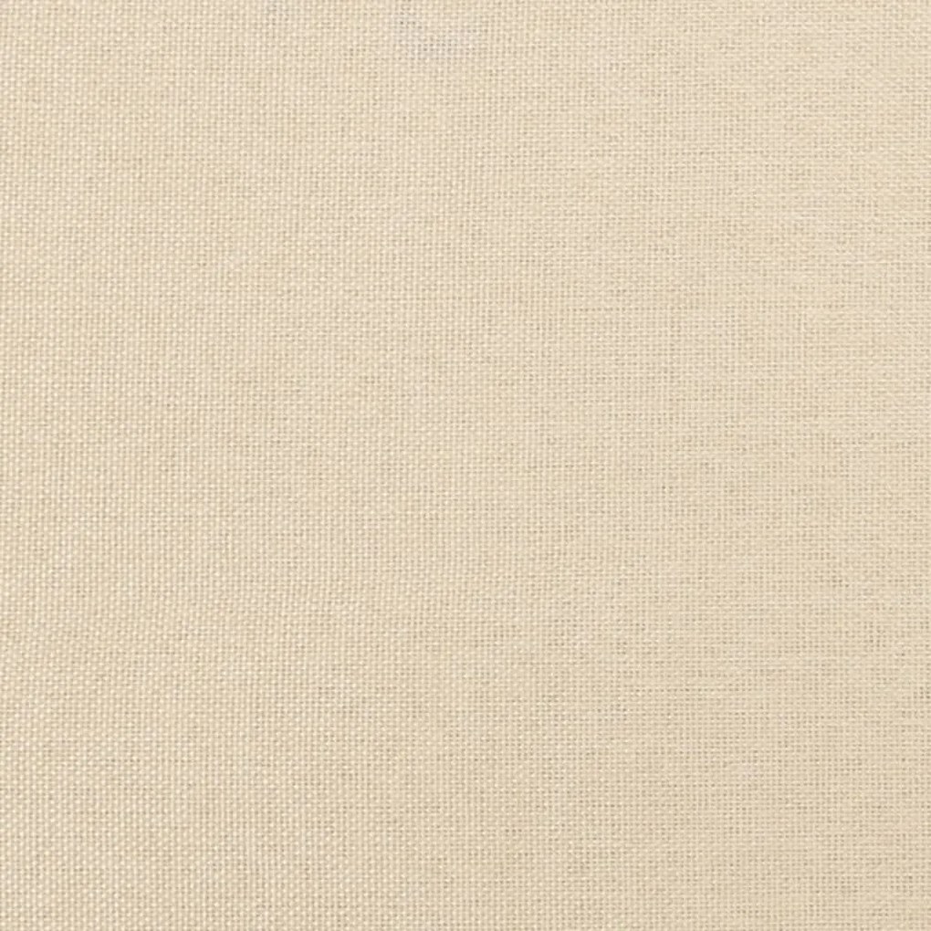 Estrutura de cama sem colchão 140x190 cm tecido cor creme