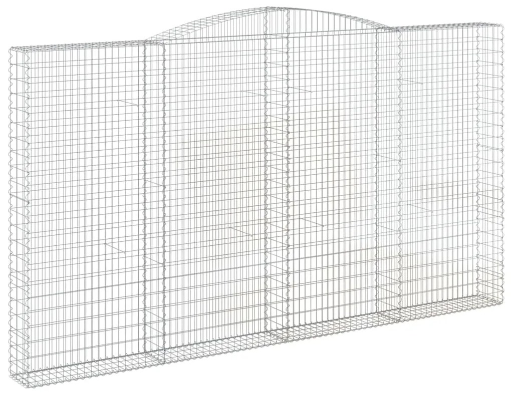Cestos gabião arqueados 2pcs 400x30x220/240cm ferro galvanizado