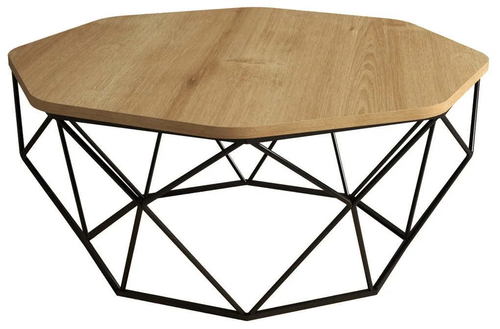 Mesa de Centro Diamond – Carvalho – 90x38x90 cm
