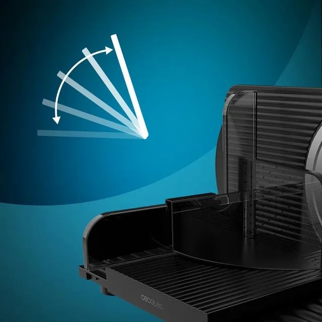 Máquina fatiadora Rock’nCut Shuriken 150 W contendo disco de 170 mm de diâmetro e sistema de ajuste gradual com máxima precisão de espessura de 0 a 15