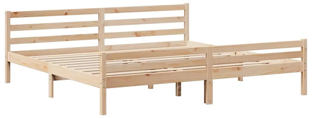 Cama sem colchão 200x200 cm madeira de pinho maciça
