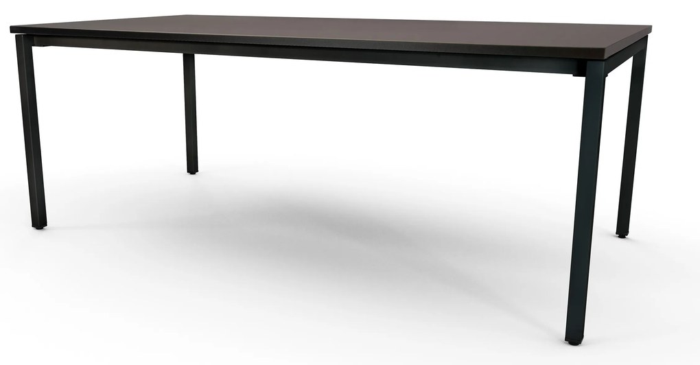 Mesa de Reunião 2400x1200mm - Alfa Preto/Wengué