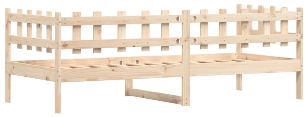 Sofá-cama sem colchão 90x190 cm madeira de pinho maciça