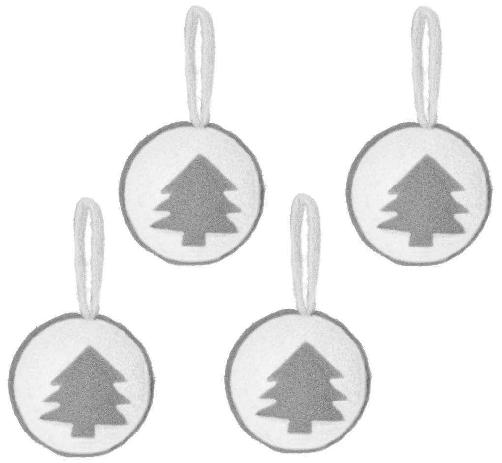 Kave Home - Set Cath de 4 pendentes decorativos de árvore de Natal