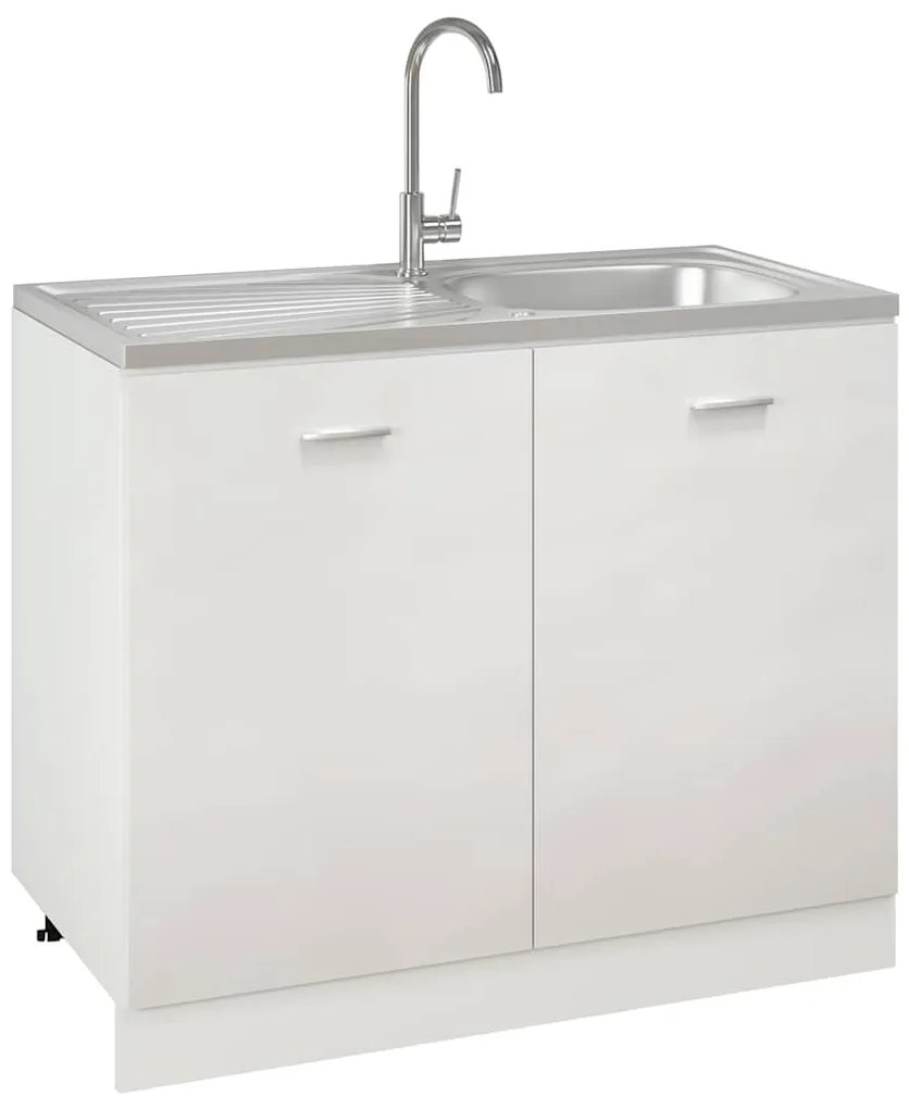 Lava-louça cozinha + escorredor aço inox prateado